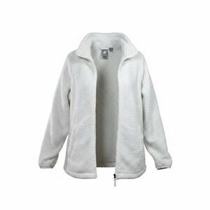 Free2B Butter Pile Fleece Jacket Women's Large Full Zip Ivory Cozy Soft Full Zip